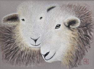 dessin mouton pastel