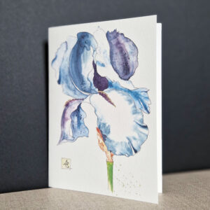 iris en carte postale Aquarelle végétal