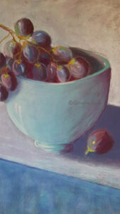 dessin raisin pastel