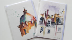 architecture toits de paris aquarelle